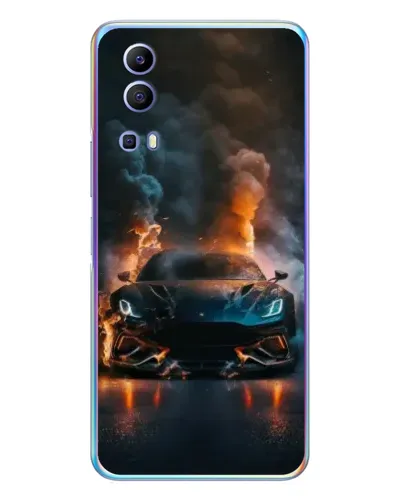 Чехол для Vivo Y72 с картинкой «Lamborghini дымная эстетика»