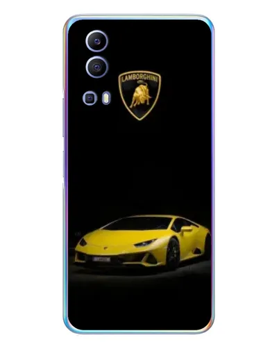 Чехол для Vivo Y72 с картинкой «Lamborghini желтый акцент»