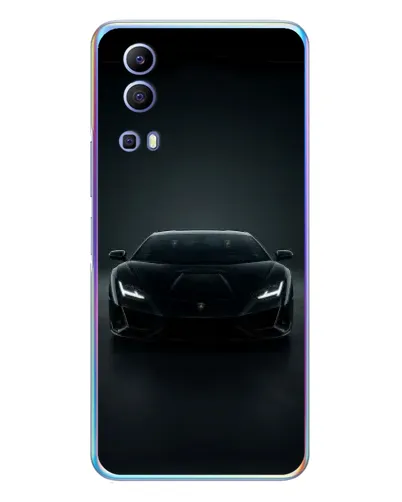 Чехол для Vivo Y72 с картинкой «Черный Lamborghini Aventador»