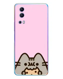 Чехол для Vivo Y72 с картинкой «Pusheen и печенье» Чехол для Vivo Y72 с картинкой «Pusheen и печенье»