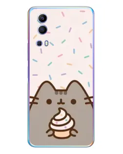 Чехол для Vivo Y72 с картинкой «Пушин с кексом» Чехол для Vivo Y72 с картинкой «Пушин с кексом»