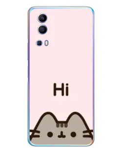 Чехол для Vivo Y72 с картинкой «Пушин говорит Hi» Чехол для Vivo Y72 с картинкой «Пушин говорит Hi»