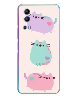 Чехол для Vivo Y72 с картинкой «Pusheen трио» Чехол для Vivo Y72 с картинкой «Pusheen трио»