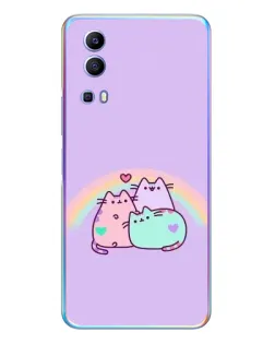 Чехол для Vivo Y72 с картинкой «Радужные Пушины» Чехол для Vivo Y72 с картинкой «Радужные Пушины»