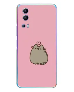 Чехол для Vivo Y72 с картинкой «Pusheen сердце» Чехол для Vivo Y72 с картинкой «Pusheen сердце»