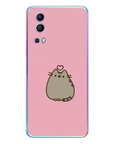 Чехол для Vivo Y72 с картинкой «Pusheen сердце»