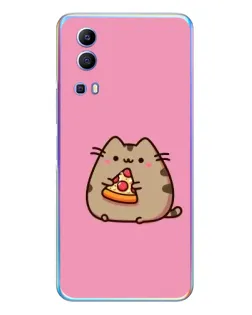Чехол для Vivo Y72 с картинкой «Пушин с пиццей» Чехол для Vivo Y72 с картинкой «Пушин с пиццей»