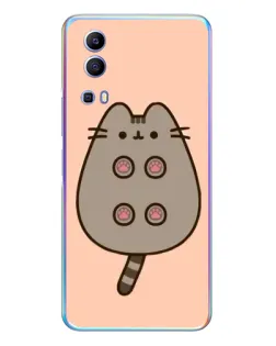 Чехол для Vivo Y72 с картинкой «Пушин пузиком кверху» Чехол для Vivo Y72 с картинкой «Пушин пузиком кверху»