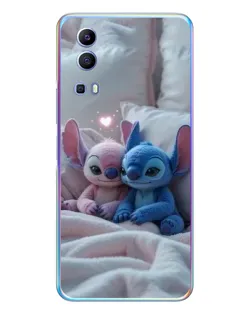 Чехол для Vivo Y72 с картинкой «Плюшевые Стич Ангел»