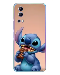 Чехол для Vivo Y72 с картинкой «Стич ест шоколад»
