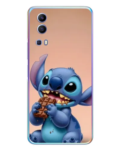 Чехол для Vivo Y72 с картинкой «Стич ест шоколад»