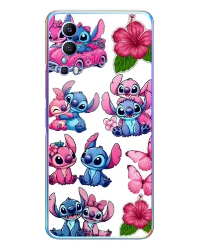 Чехол для Vivo Y72 с картинкой «Стикеры Stitch и Angel»