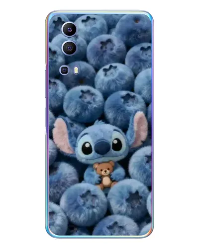Чехол для Vivo Y72 с картинкой «Стич и голубика»