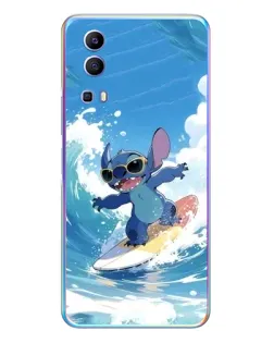 Чехол для Vivo Y72 с картинкой «Стич на волне»