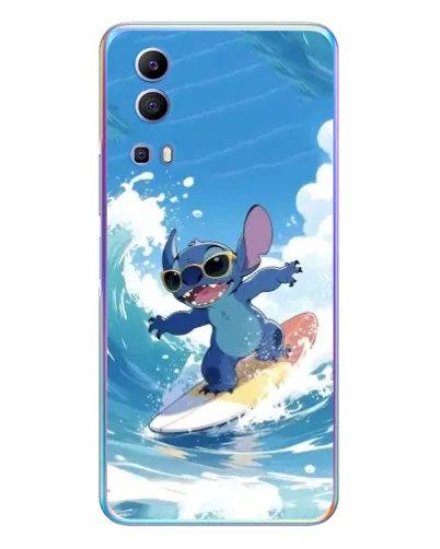 Чехол для Vivo Y72 с картинкой «Стич на волне»