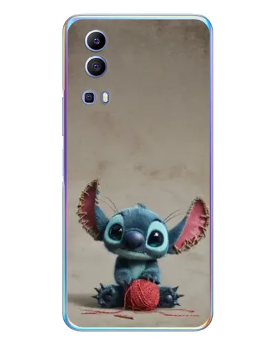 Чехол для Vivo Y72 с картинкой «Стич на коричневом фоне»
