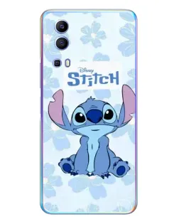 Чехол для Vivo Y72 с картинкой «Stitch среди цветов»