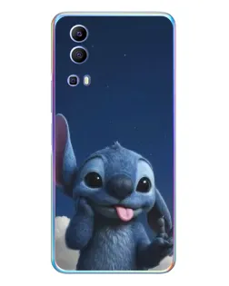 Чехол для Vivo Y72 с картинкой «Стич в облаках»