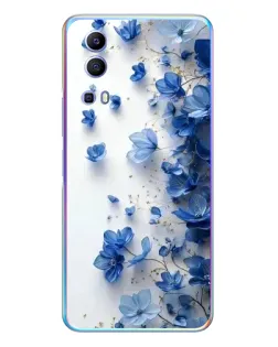 Чехол для Vivo Y72 с картинкой «Голубой цветочный каскад» Чехол для Vivo Y72 с картинкой «Голубой цветочный каскад»
