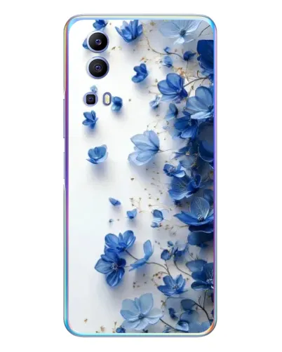Чехол для Vivo Y72 с картинкой «Голубой цветочный каскад» Чехол для Vivo Y72 с картинкой «Голубой цветочный каскад»
