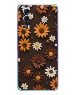 Чехол для Vivo Y72 с картинкой «Узор из маленьких подсолнухов» Чехол для Vivo Y72 с картинкой «Узор из маленьких подсолнухов»