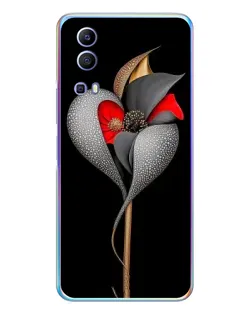Чехол для Vivo Y72 с картинкой «Серебряный фантазийный цветок» Чехол для Vivo Y72 с картинкой «Серебряный фантазийный цветок»