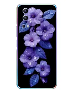 Чехол для Vivo Y72 с картинкой «Фиолетовые цветы с росою» Чехол для Vivo Y72 с картинкой «Фиолетовые цветы с росою»