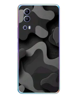 Чехол для Vivo Y72 с картинкой «Темный абстрактный камуфляж» Чехол для Vivo Y72 с картинкой «Темный абстрактный камуфляж»