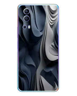 Чехол для Vivo Y72 с картинкой «Объемные синие складки» Чехол для Vivo Y72 с картинкой «Объемные синие складки»