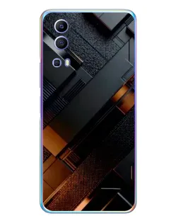 Чехол для Vivo Y72 с картинкой «Черные геометрические блоки» Чехол для Vivo Y72 с картинкой «Черные геометрические блоки»