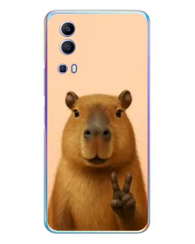 Чехол для Vivo Y72 с картинкой «Капибара виктория»