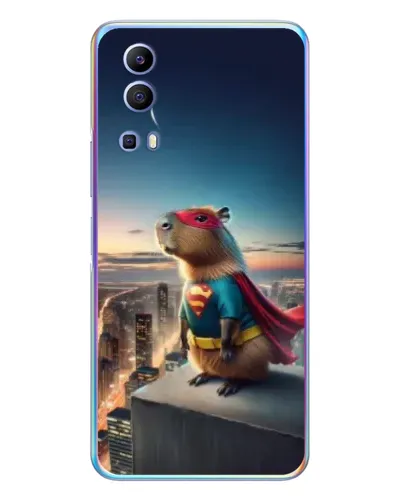 Чехол для Vivo Y72 с картинкой «Капи-мен супергерой»