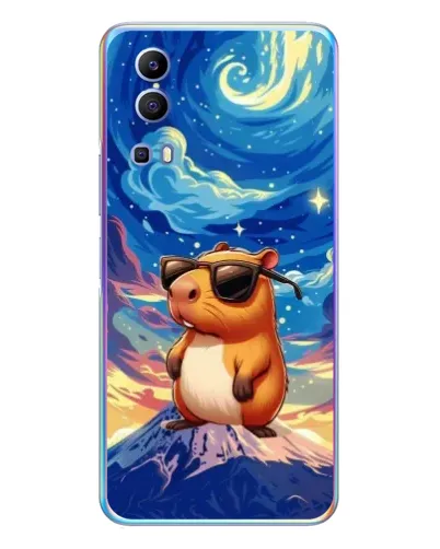 Чехол для Vivo Y72 с картинкой «Капибара Ван Гога»