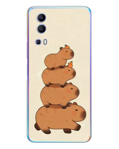 Чехол для Vivo Y72 с картинкой «Башня из капибар»