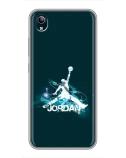 Чехол для Vivo Y91C с картинкой «Jordan Blue Fire»