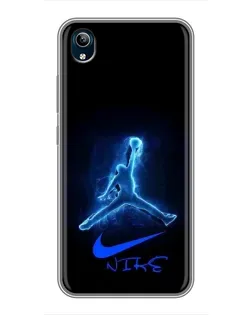 Чехол для Vivo Y91C с картинкой «Jordan Neon Blue»