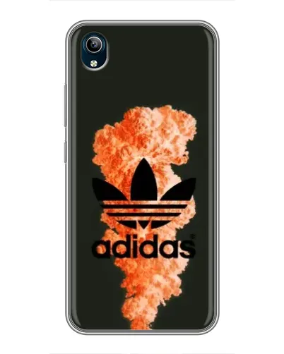 Чехол для Vivo Y91C с картинкой «Оранжевый дым Adidas»