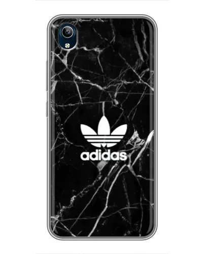 Чехол для Vivo Y91C с картинкой «Белый мрамор Adidas»
