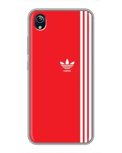 Чехол для Vivo Y91C с картинкой «Красный минимализм Adidas»
