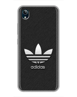 Чехол для Vivo Y91C с картинкой «Adidas Карбоновая текстура»