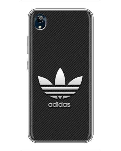 Чехол для Vivo Y91C с картинкой «Adidas Карбоновая текстура»
