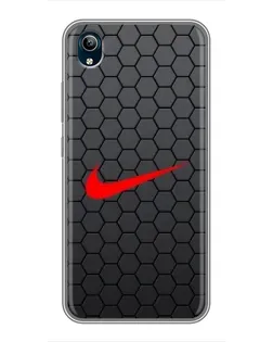 Чехол для Vivo Y91C с картинкой «Nike — карбоновая сетка» Чехол для Vivo Y91C с картинкой «Nike — карбоновая сетка»