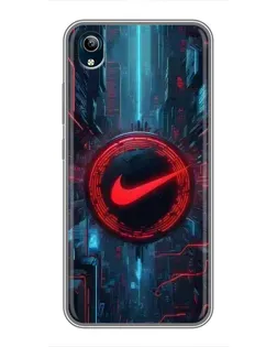 Чехол для Vivo Y91C с картинкой «Техногенный стиль Nike» Чехол для Vivo Y91C с картинкой «Техногенный стиль Nike»