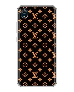 Чехол для Vivo Y91C с картинкой «Золотая монограмма LV»