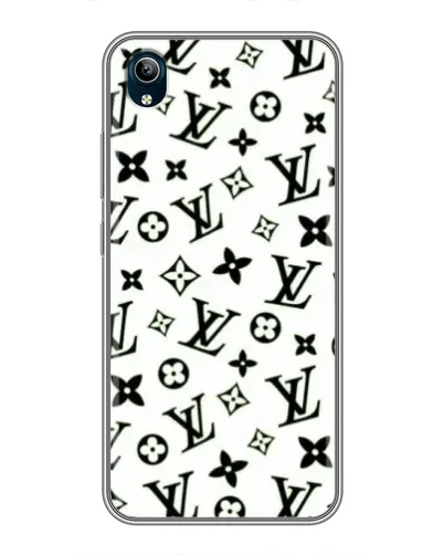 Чехол для Vivo Y91C с картинкой «Монохромный хаос LV»