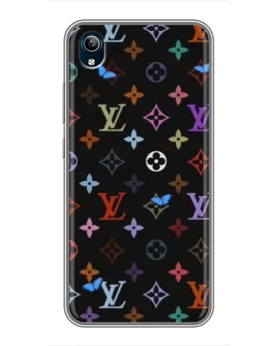 Чехол для Vivo Y91C с картинкой «Цветная монограмма LV»