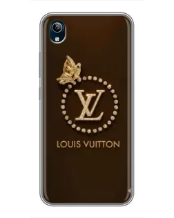 Чехол для Vivo Y91C с картинкой «LV — золотая печать»
