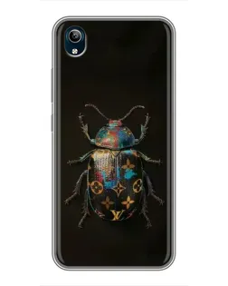 Чехол для Vivo Y91C с картинкой «LV — мраморный принт»