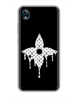 Чехол для Vivo Y91C с картинкой «Цветочная монограмма»