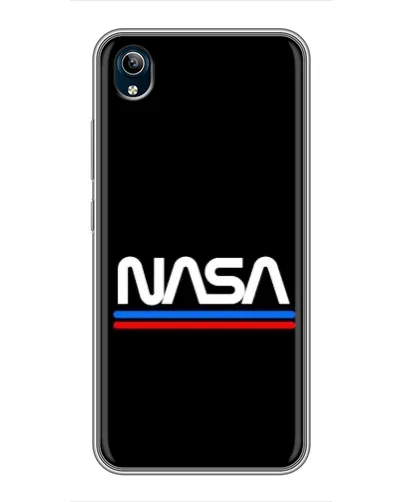Чехол для Vivo Y91C с картинкой «NASA — классика Red Blue» Чехол для Vivo Y91C с картинкой «NASA — классика Red Blue»